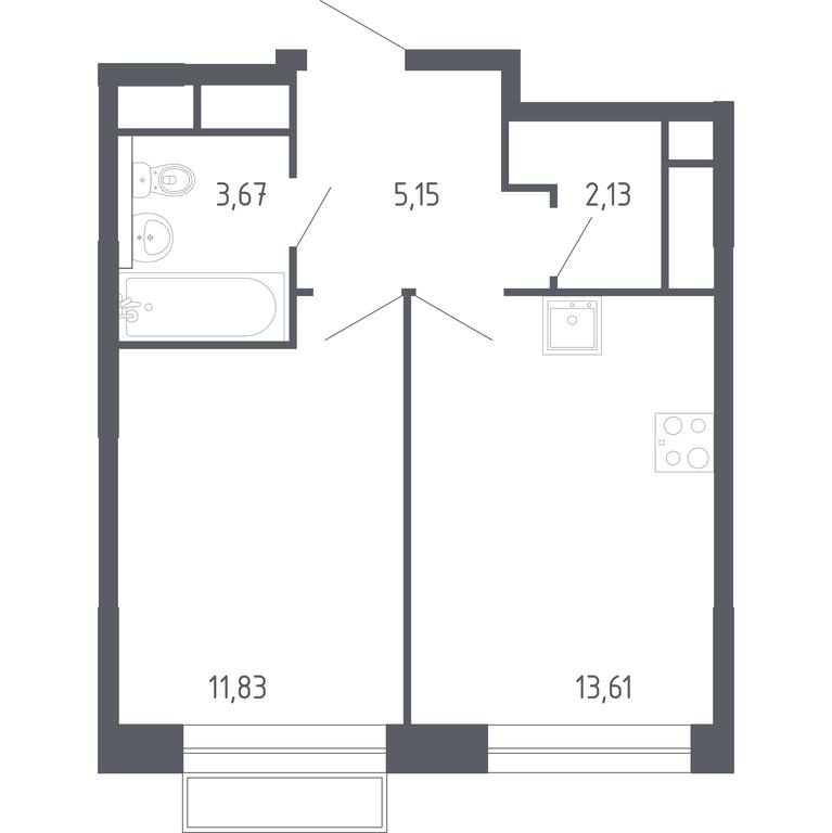 Apartment Sale, 36.39 sq. m. at Novograd Pavlino, Kosinskoye shosse, 2, Novoye Pavlino Microdistrict, Balashikha, Moscow Region, Russia #1