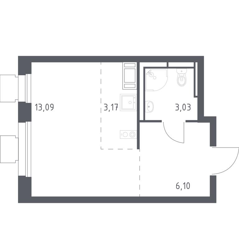 Apartment Sale, 24.8 sq. m. at Tomilino Park, 1-y kvartal, posyolok Zhilino-1, Lubertsy City District, Moscow Region, Russia #1 Apartment Sale, 24.8 sq. m. at Tomilino Park, 1-y kvartal, posyolok Zhilino-1, Lubertsy City District, Moscow Region, Russia #1