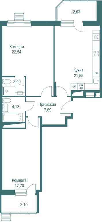 2-BD Apartment Sale, 81.48 sq. m. at Odinburg, Severnaya Street, 11, Odintsovo, Moscow Region, Russia #1 2-BD Apartment Sale, 81.48 sq. m. at Odinburg, Severnaya Street, 11, Odintsovo, Moscow Region, Russia #1