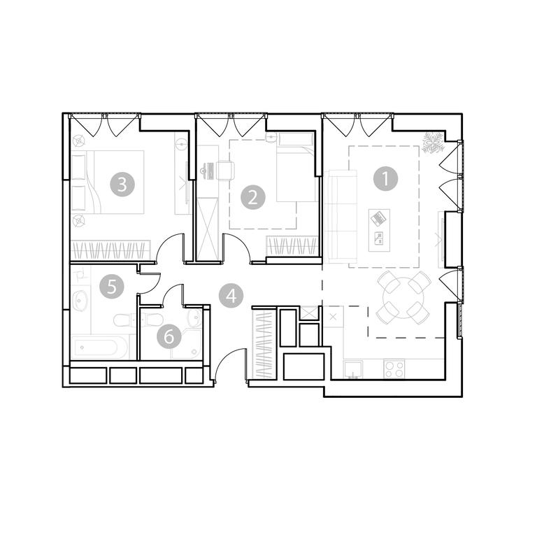 2-BD Apartment Sale, 71.76平方米 at EvoPark Sokolniki, Poteshnaya Street, Moscow, Russia #2 2-BD Apartment Sale, 71.76平方米 at EvoPark Sokolniki, Poteshnaya Street, Moscow, Russia #2