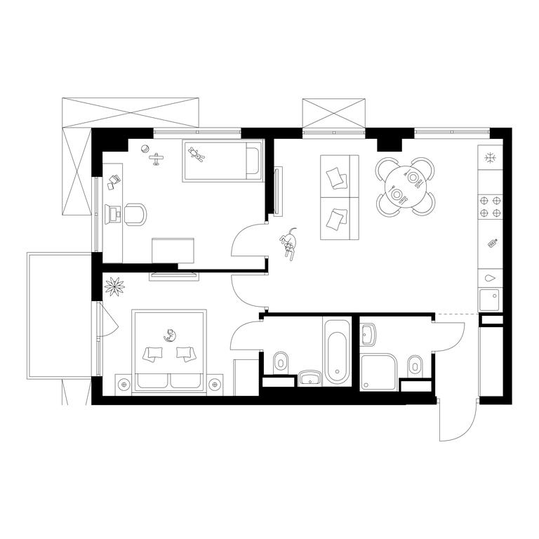 2-BD Apartment Sale, 56.5 sq. m. at Kavkazskiy Bulvar 51, Kavkazsky Boulevard, 51с3, Moscow, Russia #1 2-BD Apartment Sale, 56.5 sq. m. at Kavkazskiy Bulvar 51, Kavkazsky Boulevard, 51с3, Moscow, Russia #1