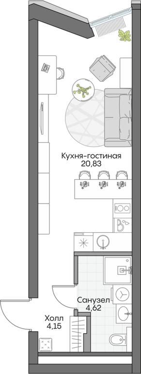 Apartment Sale, 28.31 sq. m. at Dom na naberezhnoy INSIDER (Insayder), Avtozavodskaya Street, Moscow, Russia #2