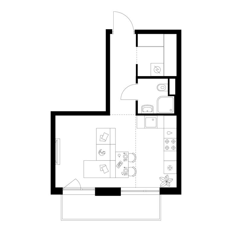 Apartment Sale, 30.4 sq. m. at Kavkazskiy Bulvar 51, Kavkazsky Boulevard, 51с3, Moscow, Russia #1