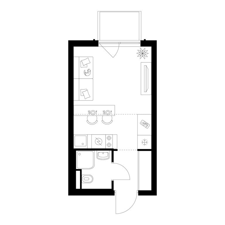 Apartment Sale, 20.7 sq. m. at Ilinskie Luga, Zapovednaya Street, 1, posyolok Ilyinskoye-Usovo, Krasnogorsk City District, Moscow Region, Russia #1