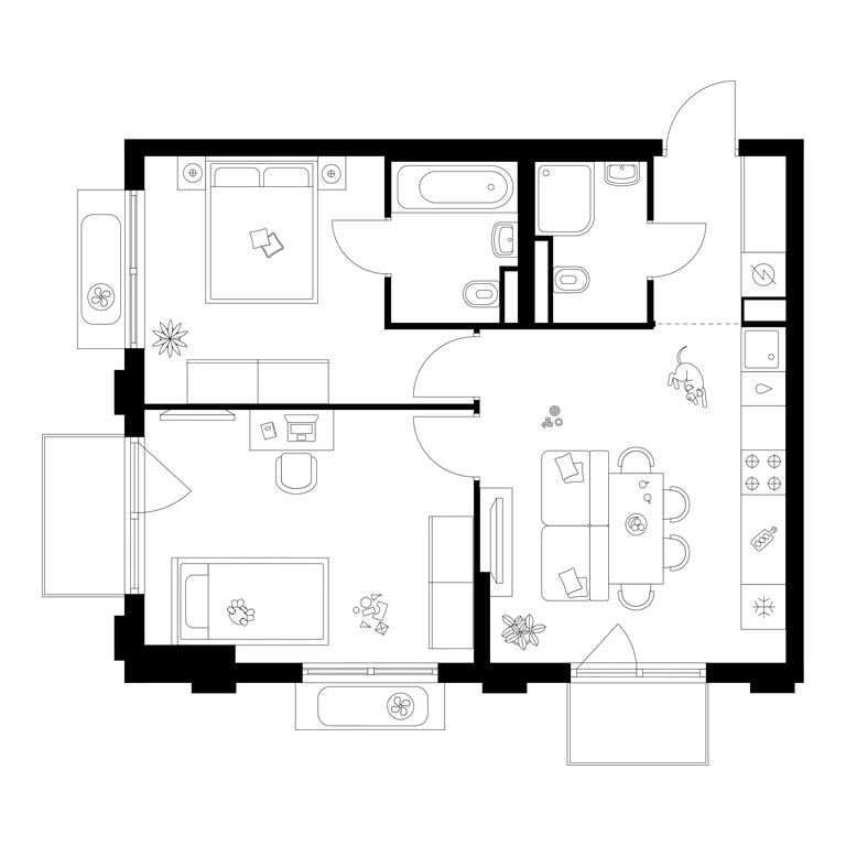 2-BD Apartment Sale, 56.6 sq. m. at Ilinskie Luga, Zapovednaya Street, 1, posyolok Ilyinskoye-Usovo, Krasnogorsk City District, Moscow Region, Russia #1 2-BD Apartment Sale, 56.6 sq. m. at Ilinskie Luga, Zapovednaya Street, 1, posyolok Ilyinskoye-Usovo, Krasnogorsk City District, Moscow Region, Russia #1