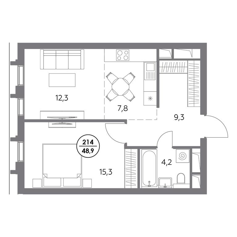 Продажа 2-комн. квартиры, 48,9 м² в ЖК «Дом56», улица Фридриха Энгельса, 56с1, Москва, Россия #2 Продажа 2-комн. квартиры, 48,9 м² в ЖК «Дом56», улица Фридриха Энгельса, 56с1, Москва, Россия #2