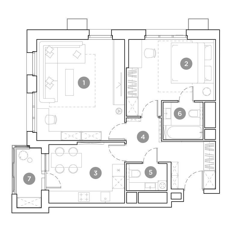 1-BD Apartment Sale, 65.2 sq. m. at Gogol Park, ulitsa Gogolya, 3, Lyubertsy, Moscow Region, Russia #1