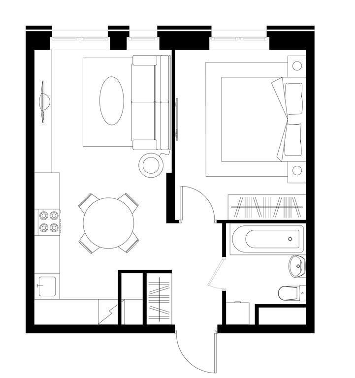 Apartment Sale, 39.4 sq. m. at Pervyi Moskovskiy, ulitsa Bianki, 1, Moskovskiy, Moscow, Russia #1