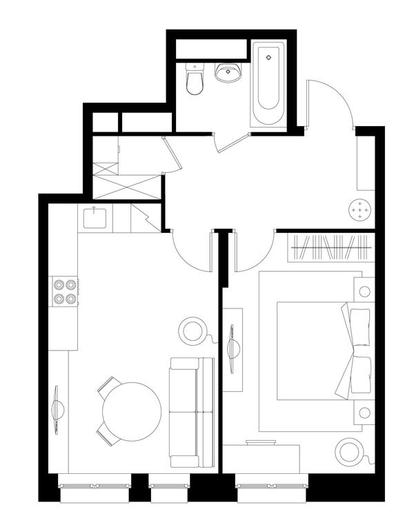Apartment Sale, 47.3 sq. m. at Pervyi Moskovskiy, ulitsa Bianki, 1, Moskovskiy, Moscow, Russia #1