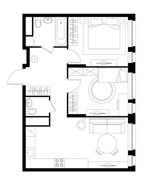 2-BD Apartment Sale, 57.7 sq. m. at Pervyi Moskovskiy, ulitsa Bianki, 1, Moskovskiy, Moscow, Russia #1