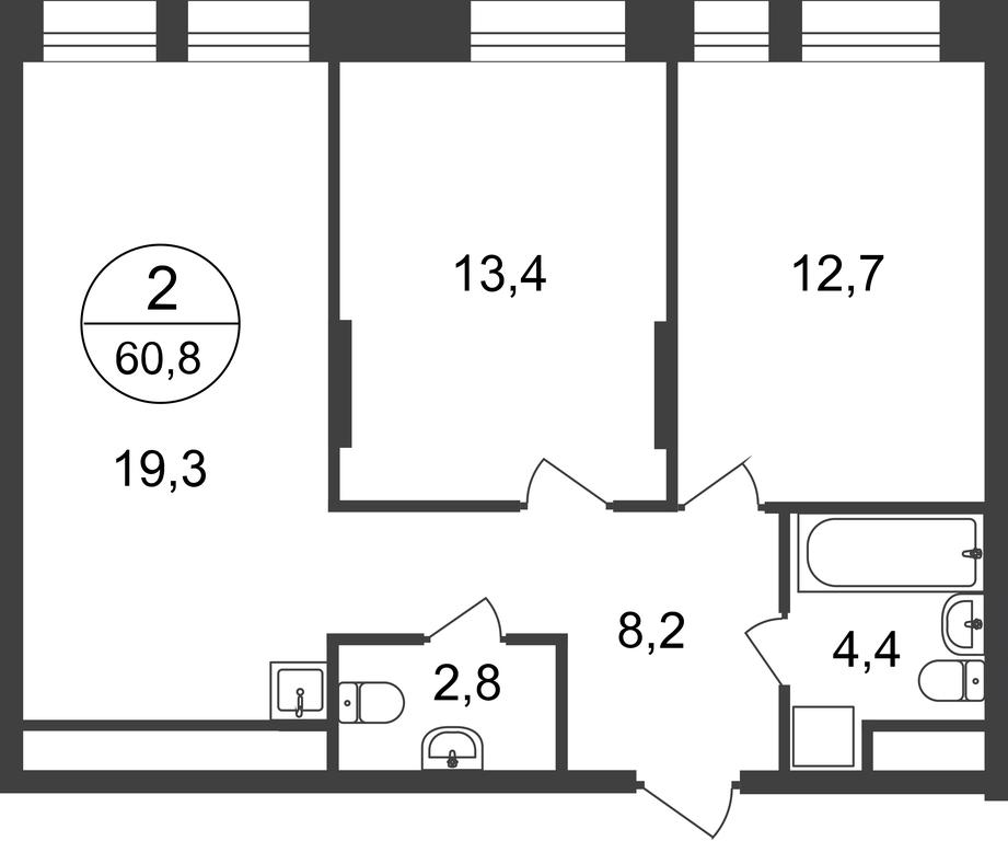 2-BD Apartment Sale, 60.8 sq. m. at Pervyi Moskovskiy, ulitsa Bianki, 1, Moskovskiy, Moscow, Russia #1 2-BD Apartment Sale, 60.8 sq. m. at Pervyi Moskovskiy, ulitsa Bianki, 1, Moskovskiy, Moscow, Russia #1