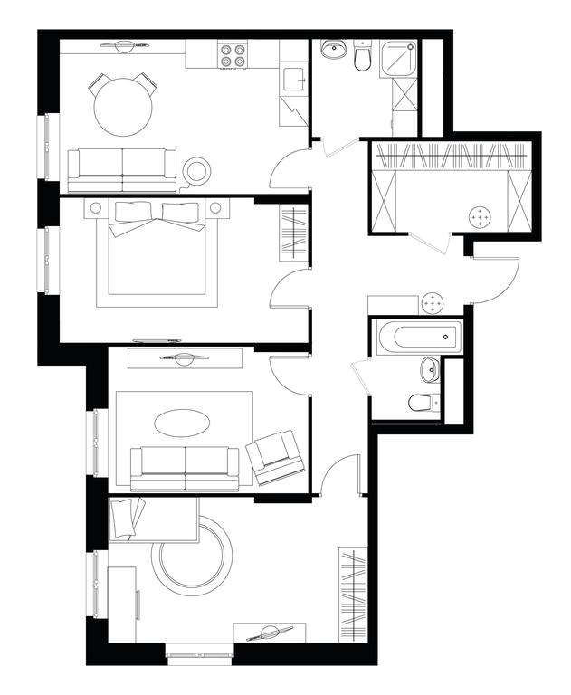 3-BD Apartment Sale, 85.8平方米 at Pervyi Moskovskiy, ulitsa Bianki, 1, Moskovskiy, Moscow, Russia #1
