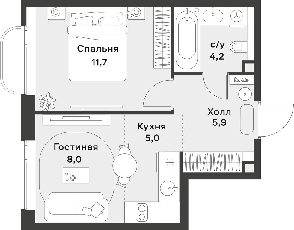 Apartment Sale, 34.8 sq. m. at Alia, Lyotnaya Street, 95Бк2, Moscow, Russia #1 Apartment Sale, 34.8 sq. m. at Alia, Lyotnaya Street, 95Бк2, Moscow, Russia #1