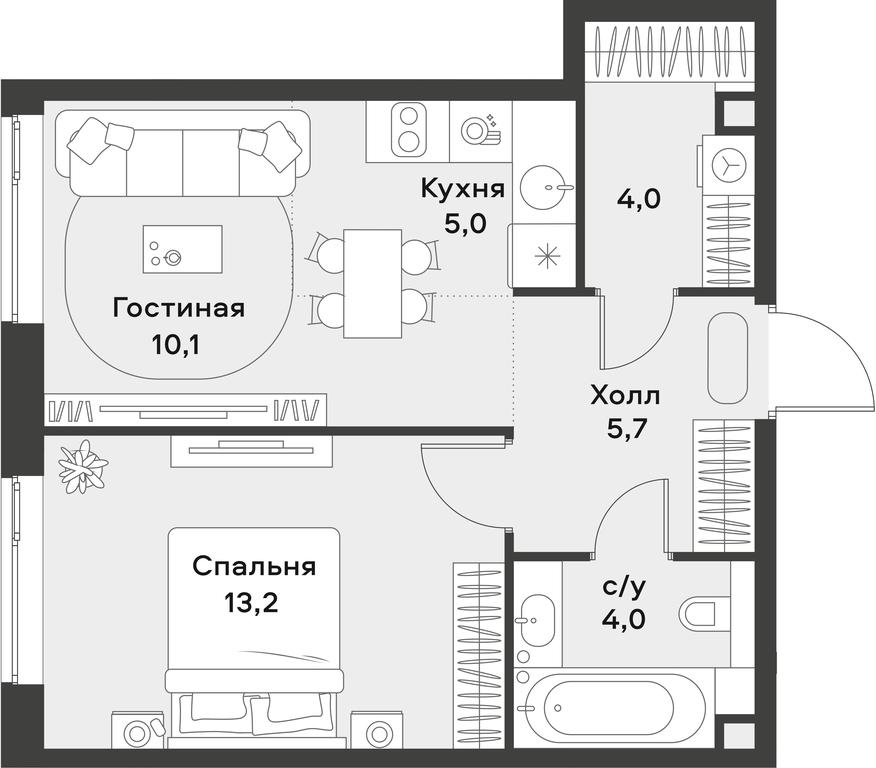 Apartment Sale, 42 sq. m. at Alia, Lyotnaya Street, 95Бк2, Moscow, Russia #1 Apartment Sale, 42 sq. m. at Alia, Lyotnaya Street, 95Бк2, Moscow, Russia #1
