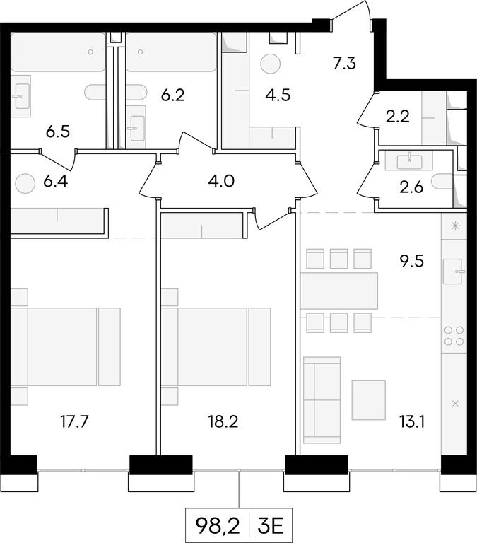 Продажа 1-комн. квартиры, 99,5 м² в ЖК «Роскошный квартал LIFE TIME (ЛАЙФ ТАЙМ)», улица Сергея Макеева, вл11/9с1-10, Москва, Россия #1 Продажа 1-комн. квартиры, 99,5 м² в ЖК «Роскошный квартал LIFE TIME (ЛАЙФ ТАЙМ)», улица Сергея Макеева, вл11/9с1-10, Москва, Россия #1