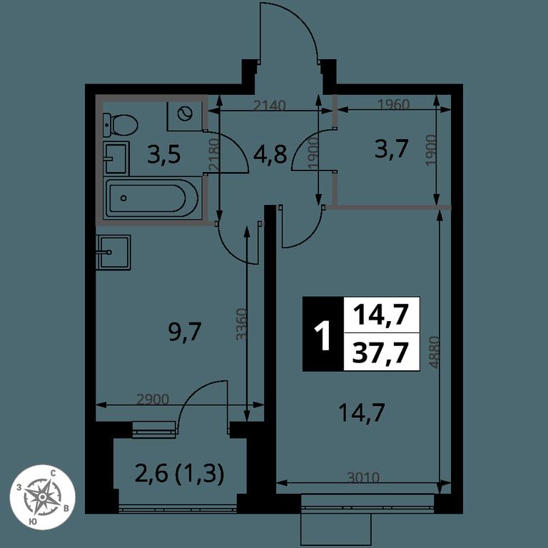 1-BD Apartment Sale, 37.7 sq. m. at Pervy Donskoj, zhiloy mikrorayon Sapronovo, derevnya Sapronovo, Leninskiy City District, Moscow Region, Russia #2 1-BD Apartment Sale, 37.7 sq. m. at Pervy Donskoj, zhiloy mikrorayon Sapronovo, derevnya Sapronovo, Leninskiy City District, Moscow Region, Russia #2