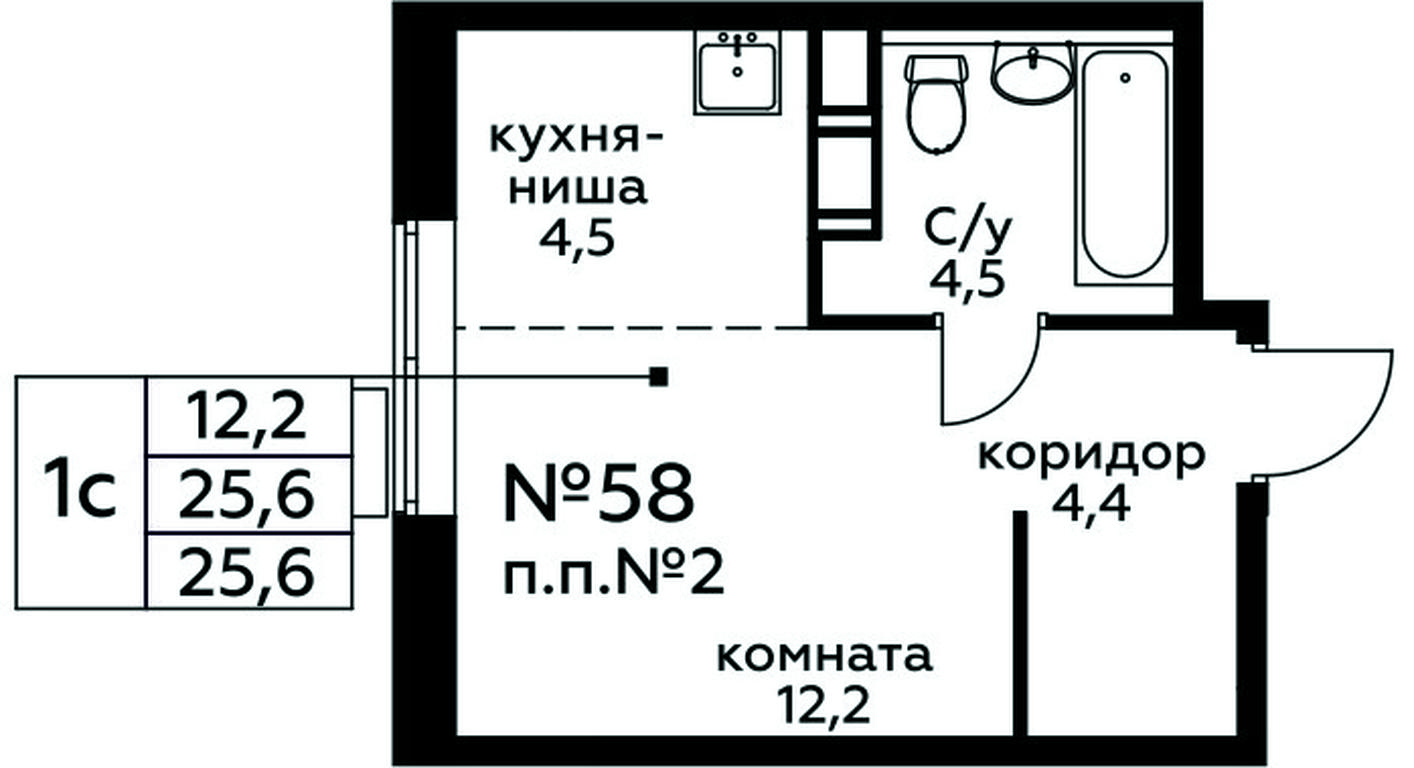Apartment Sale, 25.6平方米 at Tsvetochnye Poliany, kvartal № 23, Filimonkovskoye Municipal Formation, Moscow, Russia #1 Apartment Sale, 25.6平方米 at Tsvetochnye Poliany, kvartal № 23, Filimonkovskoye Municipal Formation, Moscow, Russia #1