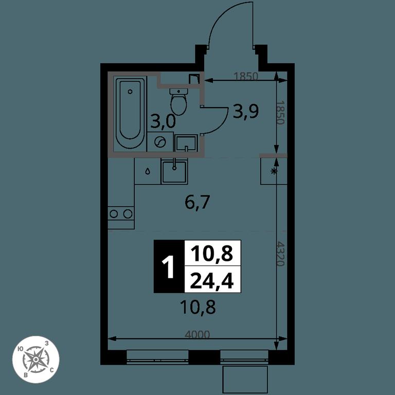 Apartment Sale, 24.4 sq. m. at Pervy Donskoj, zhiloy mikrorayon Sapronovo, derevnya Sapronovo, Leninskiy City District, Moscow Region, Russia #2 Apartment Sale, 24.4 sq. m. at Pervy Donskoj, zhiloy mikrorayon Sapronovo, derevnya Sapronovo, Leninskiy City District, Moscow Region, Russia #2