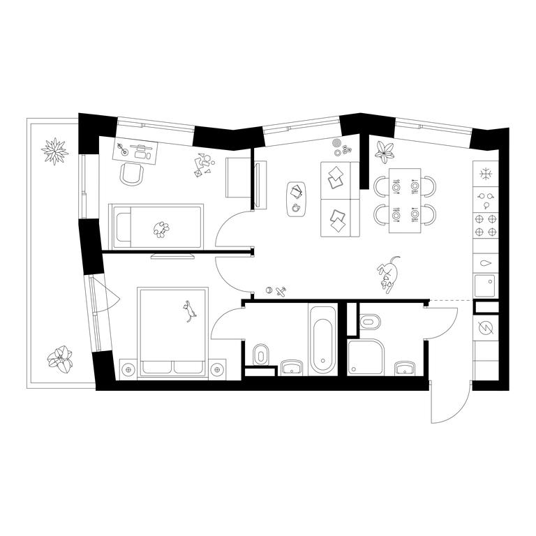 2-BD Apartment Sale, 49.7平方米 at Salarevo Park, Salaryevskaya Street, 8к1, Moskovskiy Settlement, Moscow, Russia #1 2-BD Apartment Sale, 49.7平方米 at Salarevo Park, Salaryevskaya Street, 8к1, Moskovskiy Settlement, Moscow, Russia #1