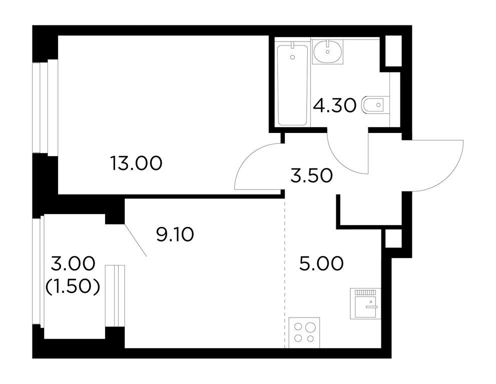 1-BD Apartment Sale, 36.4平方米 at Belyi Grad, Tsentralnaya Street, 1, Mytischi, Moscow Region, Russia #1 1-BD Apartment Sale, 36.4平方米 at Belyi Grad, Tsentralnaya Street, 1, Mytischi, Moscow Region, Russia #1