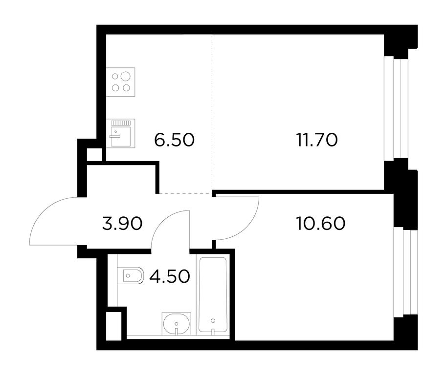 1-BD Apartment Sale, 37.2平方米 at Belyi Grad, Tsentralnaya Street, 1, Mytischi, Moscow Region, Russia #1 1-BD Apartment Sale, 37.2平方米 at Belyi Grad, Tsentralnaya Street, 1, Mytischi, Moscow Region, Russia #1