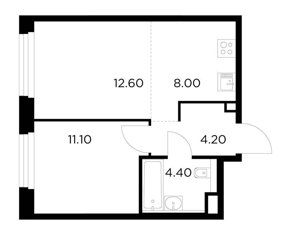 1-BD Apartment Sale, 40.3平方米 at Belyi Grad, Tsentralnaya Street, 1, Mytischi, Moscow Region, Russia #1 1-BD Apartment Sale, 40.3平方米 at Belyi Grad, Tsentralnaya Street, 1, Mytischi, Moscow Region, Russia #1