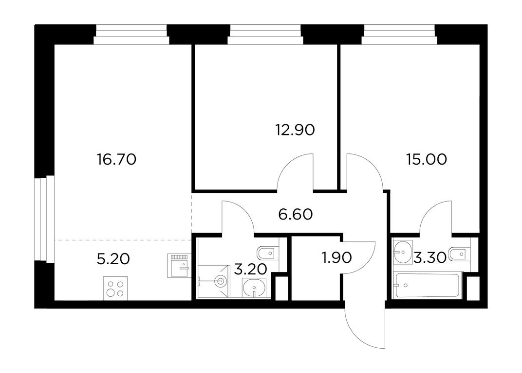2-BD Apartment Sale, 64.8 sq. m. at Belyi Grad, Tsentralnaya Street, 1, Mytischi, Moscow Region, Russia #1 2-BD Apartment Sale, 64.8 sq. m. at Belyi Grad, Tsentralnaya Street, 1, Mytischi, Moscow Region, Russia #1