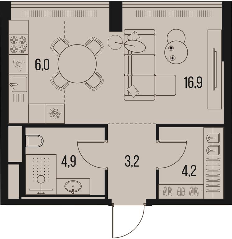 Apartment Sale, 35.2 sq. m. at High Life, Letnikovskaya Street, 11/10с1, Moscow, Russia #1