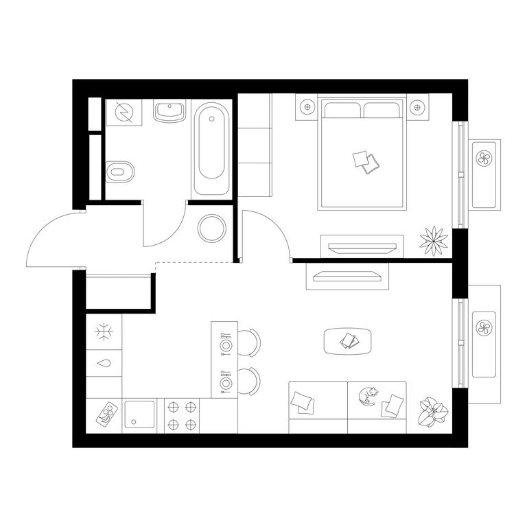 1-BD Apartment Sale, 34平方米 at Ilinskie Luga, Zapovednaya Street, 1, posyolok Ilyinskoye-Usovo, Krasnogorsk City District, Moscow Region, Russia #1 1-BD Apartment Sale, 34平方米 at Ilinskie Luga, Zapovednaya Street, 1, posyolok Ilyinskoye-Usovo, Krasnogorsk City District, Moscow Region, Russia #1
