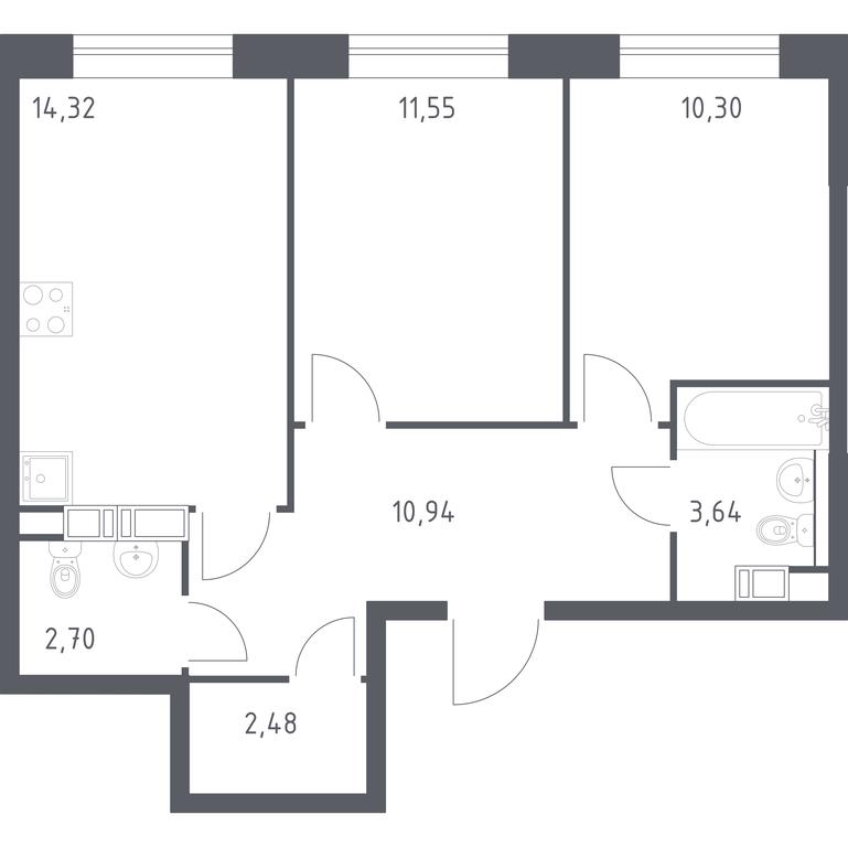 Продажа 1-комн. квартиры, 55,93 м² в ЖК «Эко Бунино», проспект Куприна, 34к1, поселение Сосенское, Москва, Россия #1 Продажа 1-комн. квартиры, 55,93 м² в ЖК «Эко Бунино», проспект Куприна, 34к1, поселение Сосенское, Москва, Россия #1
