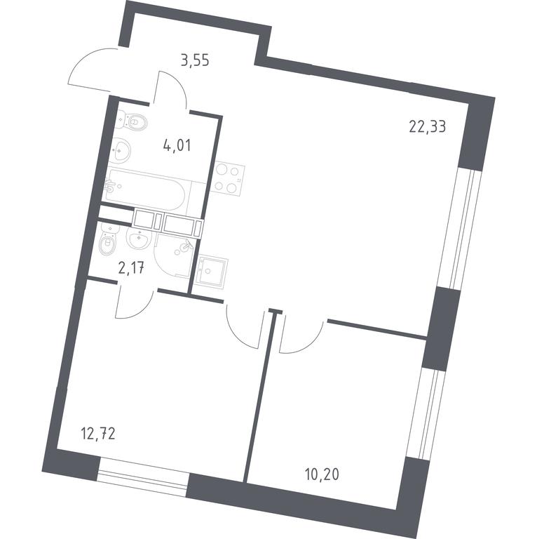1-BD Apartment Sale, 54.98 sq. m. at Eko Bunino, prospekt Kuprina, 34к1, Sosenskoye Settlement, Moscow, Russia #1 1-BD Apartment Sale, 54.98 sq. m. at Eko Bunino, prospekt Kuprina, 34к1, Sosenskoye Settlement, Moscow, Russia #1
