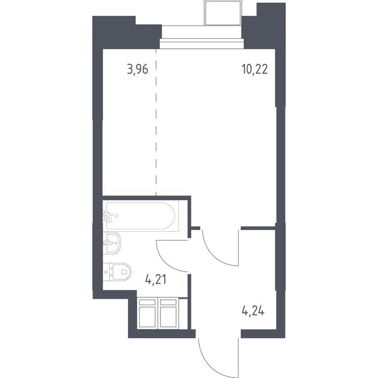 Продажа квартиры, 22,77 м² в ЖК «Тропарево Парк», Киевское шоссе, 21-й километр, 3с4, поселение Мосрентген, Москва, Россия #1