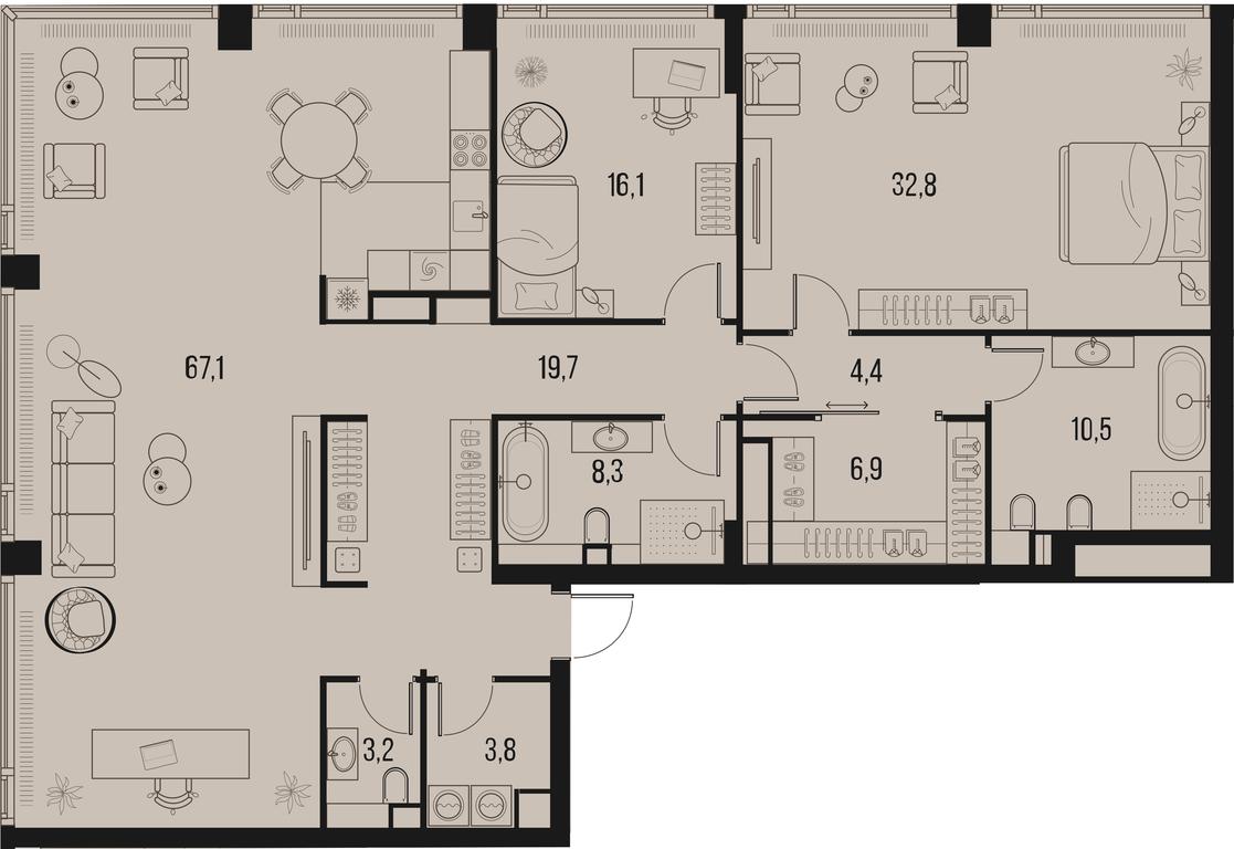 2-BD Apartment Sale, 174.8平方米 at High Life, Letnikovskaya Street, 11/10с1, Moscow, Russia #1 2-BD Apartment Sale, 174.8平方米 at High Life, Letnikovskaya Street, 11/10с1, Moscow, Russia #1