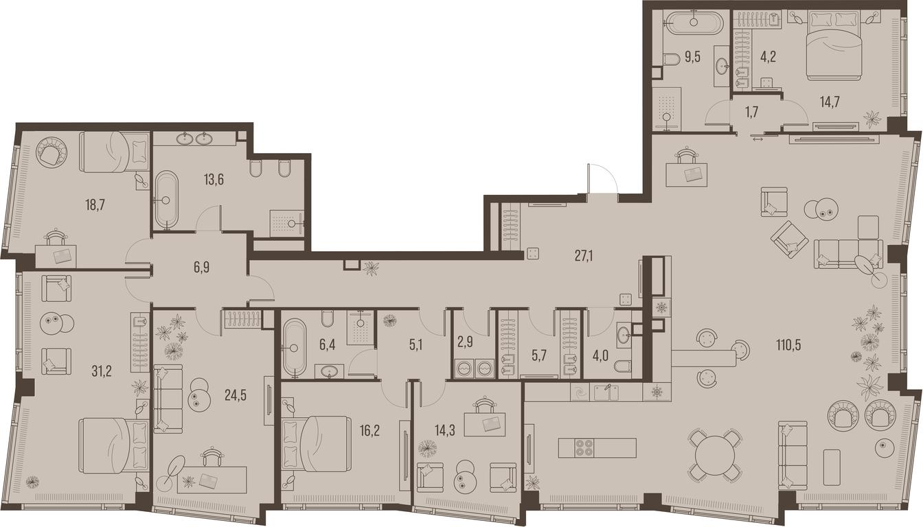 6-BD Apartment Sale, 321.4平方米 at High Life, Letnikovskaya Street, 11/10с1, Moscow, Russia #1 6-BD Apartment Sale, 321.4平方米 at High Life, Letnikovskaya Street, 11/10с1, Moscow, Russia #1