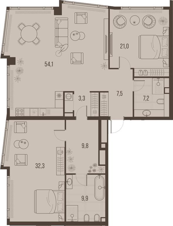 2-BD Apartment Sale, 148.2平方米 at High Life, Letnikovskaya Street, 11/10с1, Moscow, Russia #1 2-BD Apartment Sale, 148.2平方米 at High Life, Letnikovskaya Street, 11/10с1, Moscow, Russia #1