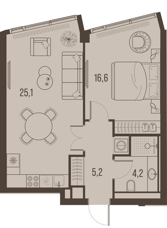 1-BD Apartment Sale, 51.1平方米 at High Life, Letnikovskaya Street, 11/10с1, Moscow, Russia #1 1-BD Apartment Sale, 51.1平方米 at High Life, Letnikovskaya Street, 11/10с1, Moscow, Russia #1