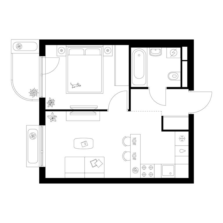 1-BD Apartment Sale, 34.85 sq. m. at Ilinskie Luga, Zapovednaya Street, 1, posyolok Ilyinskoye-Usovo, Krasnogorsk City District, Moscow Region, Russia #2 1-BD Apartment Sale, 34.85 sq. m. at Ilinskie Luga, Zapovednaya Street, 1, posyolok Ilyinskoye-Usovo, Krasnogorsk City District, Moscow Region, Russia #2