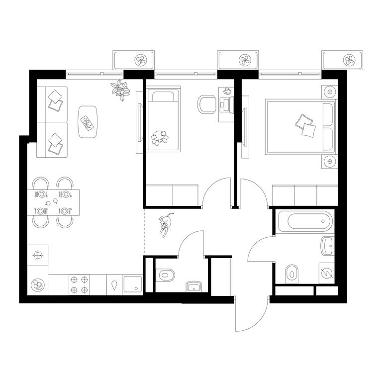 2-BD Apartment Sale, 52 sq. m. at Belaya Dacha Park, mikrorayon Parkovy, 1, Kotelniki, Moscow Region, Russia #1 2-BD Apartment Sale, 52 sq. m. at Belaya Dacha Park, mikrorayon Parkovy, 1, Kotelniki, Moscow Region, Russia #1