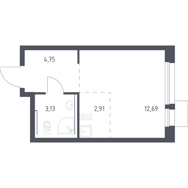 Apartment Sale, 23.3平方米 at Kvartal Aviatorov, ulitsa Koldunova, Aviatorov Microdistrict, Balashikha, Moscow Region, Russia #1 Apartment Sale, 23.3平方米 at Kvartal Aviatorov, ulitsa Koldunova, Aviatorov Microdistrict, Balashikha, Moscow Region, Russia #1