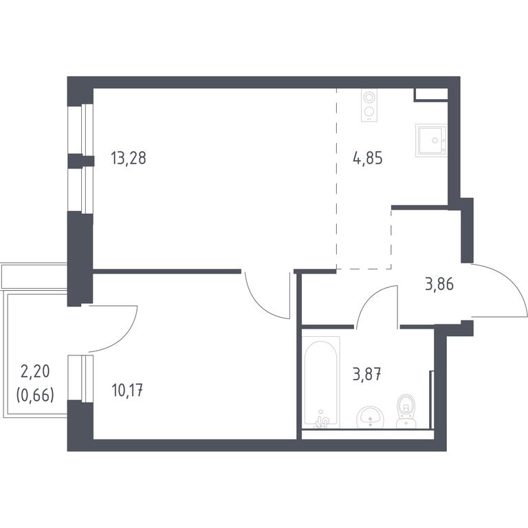 Apartment Sale, 36.69 sq. m. at Kvartal Aviatorov, ulitsa Koldunova, Aviatorov Microdistrict, Balashikha, Moscow Region, Russia #1 Apartment Sale, 36.69 sq. m. at Kvartal Aviatorov, ulitsa Koldunova, Aviatorov Microdistrict, Balashikha, Moscow Region, Russia #1