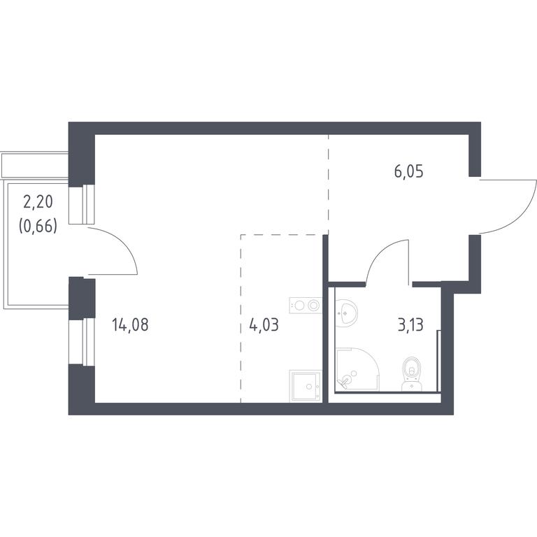 Apartment Sale, 27.7平方米 at Kvartal Aviatorov, ulitsa Koldunova, Aviatorov Microdistrict, Balashikha, Moscow Region, Russia #1 Apartment Sale, 27.7平方米 at Kvartal Aviatorov, ulitsa Koldunova, Aviatorov Microdistrict, Balashikha, Moscow Region, Russia #1