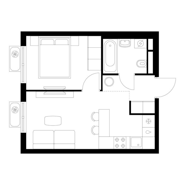 1-BD Apartment Sale, 32.2平方米 at Yauza Park, ulitsa Kolontsova, 4, Mytischi, Moscow Region, Russia #1 1-BD Apartment Sale, 32.2平方米 at Yauza Park, ulitsa Kolontsova, 4, Mytischi, Moscow Region, Russia #1