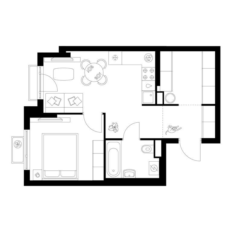 1-BD Apartment Sale, 39.4 sq. m. at Belaya Dacha Park, mikrorayon Parkovy, 1, Kotelniki, Moscow Region, Russia #1