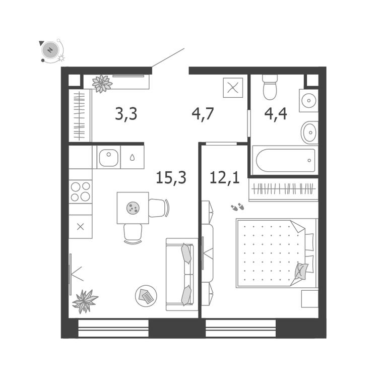 Продажа 1-комн. квартиры, 39,8 м² в ЖК «Шагал (Shagal)», Автозаводская улица, 23, Москва, Россия #1 Продажа 1-комн. квартиры, 39,8 м² в ЖК «Шагал (Shagal)», Автозаводская улица, 23, Москва, Россия #1