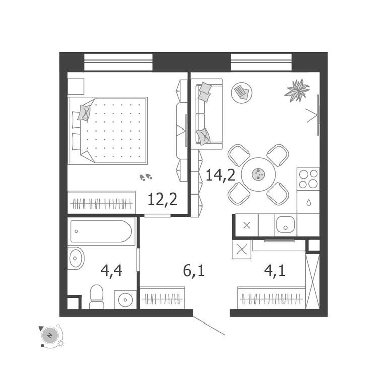 1-BD Apartment Sale, 41 sq. m. at Shagal, Автозаводская улица, 23, Москва, Россия #1 1-BD Apartment Sale, 41 sq. m. at Shagal, Автозаводская улица, 23, Москва, Россия #1