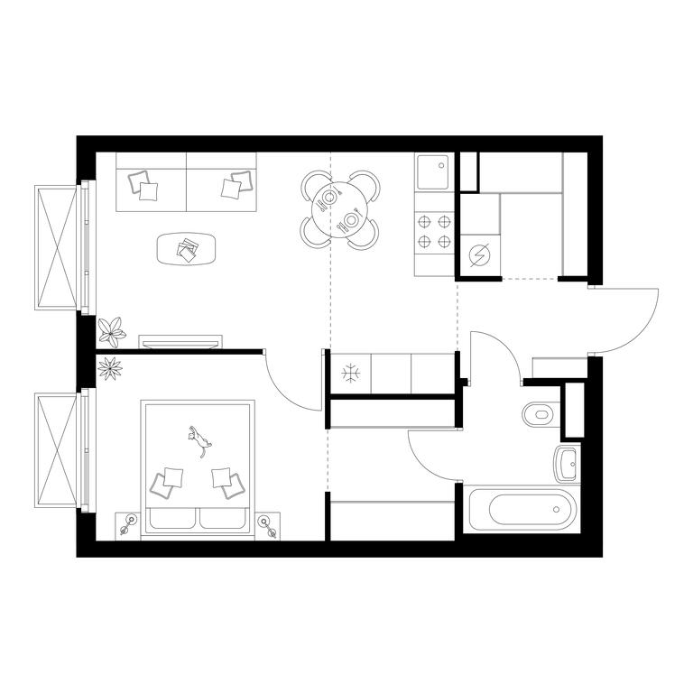 1-BD Apartment Sale, 37.6 sq. m. at Irtyshskiy Kvartal, 2nd Irtyshsky Drive, Moscow, Russia #1 1-BD Apartment Sale, 37.6 sq. m. at Irtyshskiy Kvartal, 2nd Irtyshsky Drive, Moscow, Russia #1