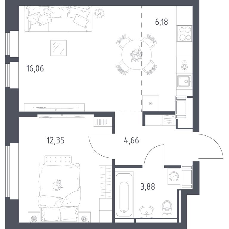Apartment Sale, 43.13 sq. m. at Bolshoe Putilkovo, Prostornaya ulitsa, 1, Putilkovo Village, Krasnogorsk City District, Moscow Region, Russia #1 Apartment Sale, 43.13 sq. m. at Bolshoe Putilkovo, Prostornaya ulitsa, 1, Putilkovo Village, Krasnogorsk City District, Moscow Region, Russia #1