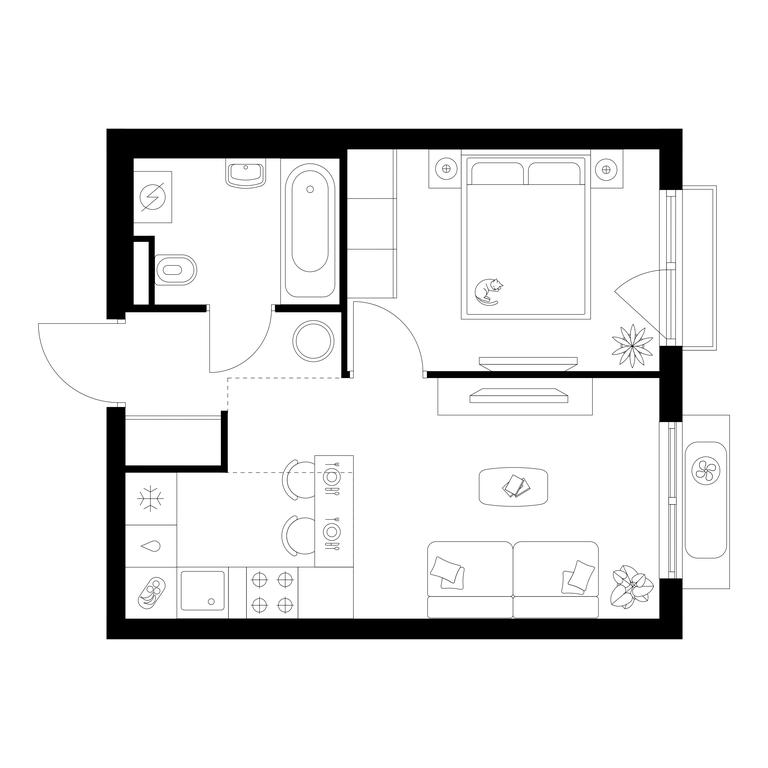 1-BD Apartment Sale, 32.7 sq. m. at Ilinskie Luga, Zapovednaya Street, 1, posyolok Ilyinskoye-Usovo, Krasnogorsk City District, Moscow Region, Russia #1 1-BD Apartment Sale, 32.7 sq. m. at Ilinskie Luga, Zapovednaya Street, 1, posyolok Ilyinskoye-Usovo, Krasnogorsk City District, Moscow Region, Russia #1