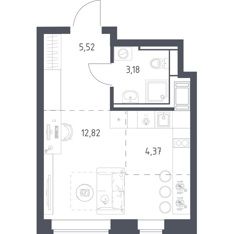 Apartment Sale, 25.89 sq. m. at Bolshoe Putilkovo, Prostornaya ulitsa, 1, Putilkovo Village, Krasnogorsk City District, Moscow Region, Russia #1 Apartment Sale, 25.89 sq. m. at Bolshoe Putilkovo, Prostornaya ulitsa, 1, Putilkovo Village, Krasnogorsk City District, Moscow Region, Russia #1
