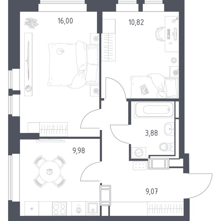 1-BD Apartment Sale, 49.75 sq. m. at Bolshoe Putilkovo, Prostornaya ulitsa, 1, Putilkovo Village, Krasnogorsk City District, Moscow Region, Russia #1 1-BD Apartment Sale, 49.75 sq. m. at Bolshoe Putilkovo, Prostornaya ulitsa, 1, Putilkovo Village, Krasnogorsk City District, Moscow Region, Russia #1
